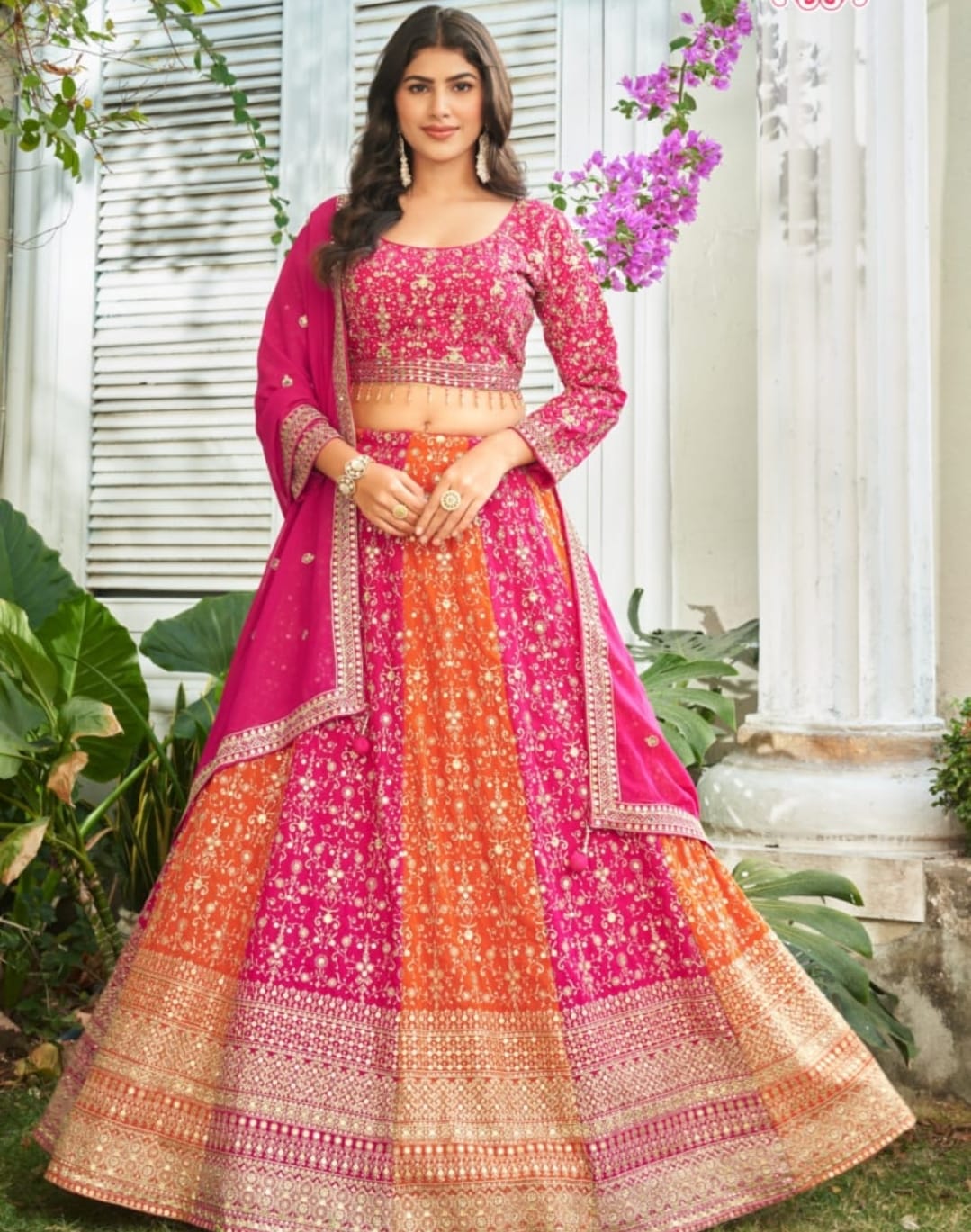 Likely silk blend or art silk Heavy zari weaving thread embroidery