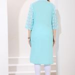 Breezy Phirozi Pure Cotton Chikankari Long Kurti for Women