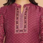 Masleen Digital Print with hand touch work