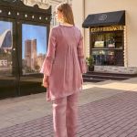 Fabric jimmy choo with heavy handwrok with cotton inner