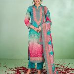 Masleen Digital Print with hand touch work