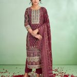 Masleen Digital Print with hand touch work