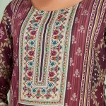 Masleen Digital Print with hand touch work