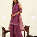 Floral Embroidered Regular Thread Work Straight Kurti with Palazzos & Dupatta