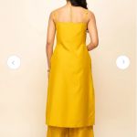 Ethnic Motifs Printed Shoulder Straps Zari Straight Kurta With Palazzos & Dupatta